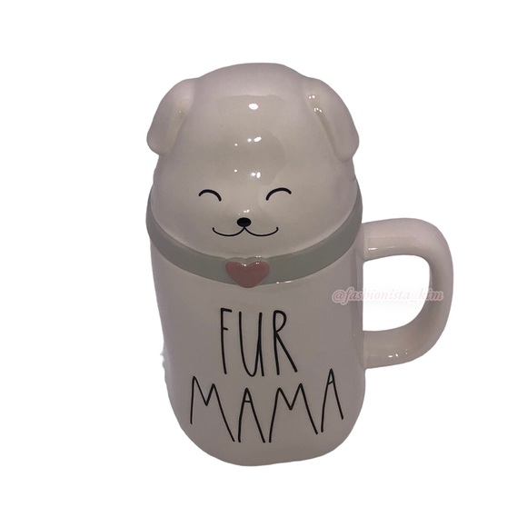 Rae dunn fur mama mug with topper - Picture 3 of 7